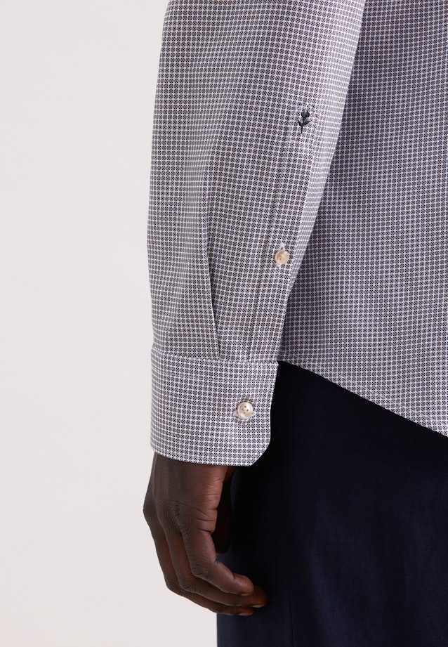 X-Slim Business Hemd Druck in Beige |  Seidensticker Onlineshop