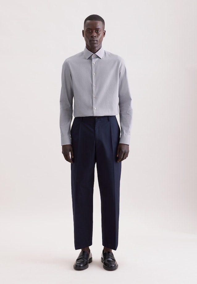 Slim Business Hemd Druck in Beige |  Seidensticker Onlineshop