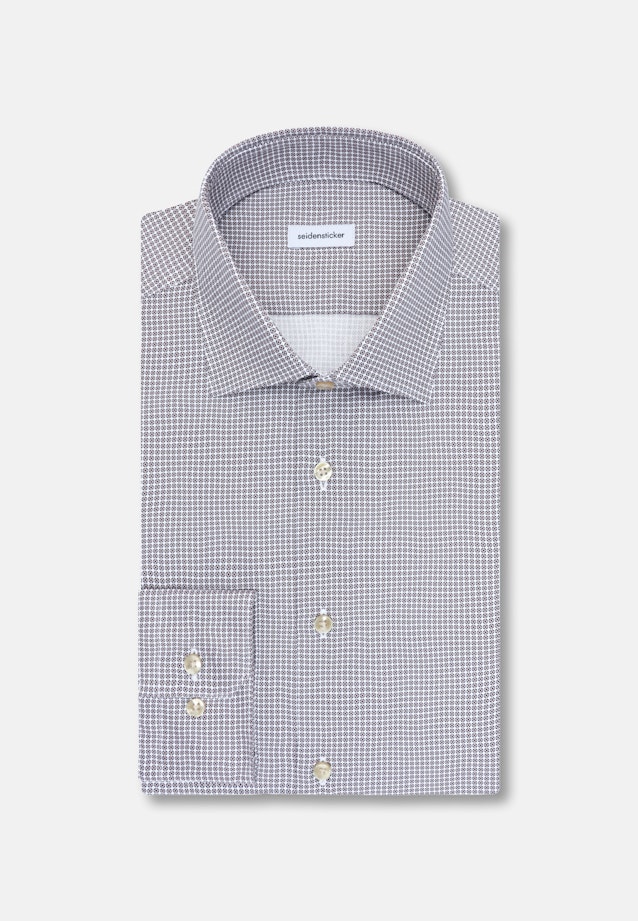 Slim Business Hemd Druck in Beige |  Seidensticker Onlineshop