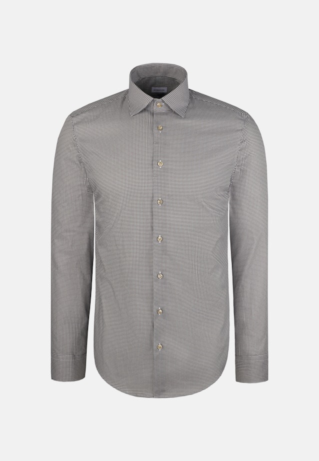 Slim Business Hemd Druck in Beige |  Seidensticker Onlineshop