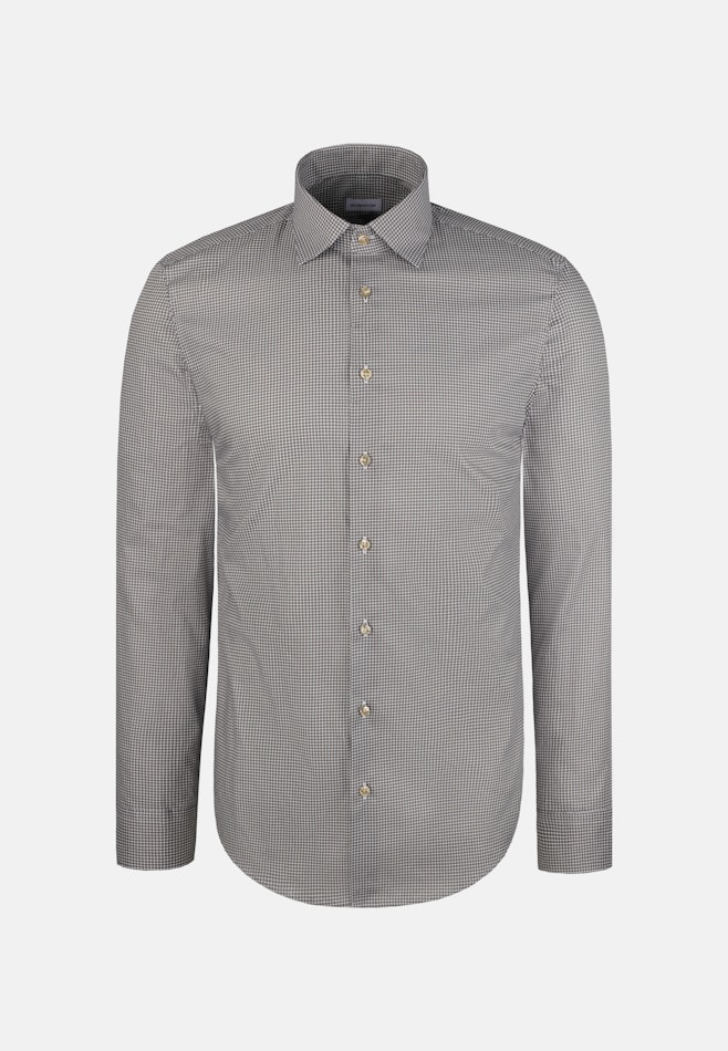 Slim Business Hemd Druck in Beige | Seidensticker Onlineshop