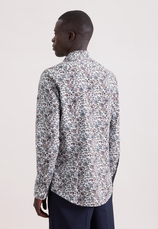 Slim Business shirt Print in Grün | Seidensticker online shop