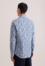 Slim Business shirt Print in Türkis |  Seidensticker Onlineshop