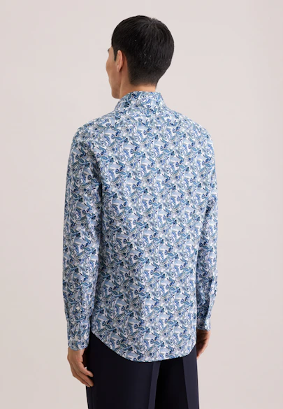 Slim Chemise d'affaires Imprimé in Turquoise | Seidensticker Onlineshop