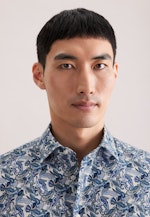 Slim Business shirt Print in Türkis |  Seidensticker Onlineshop