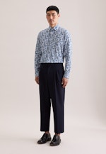 Slim Business shirt Print in Türkis |  Seidensticker Onlineshop