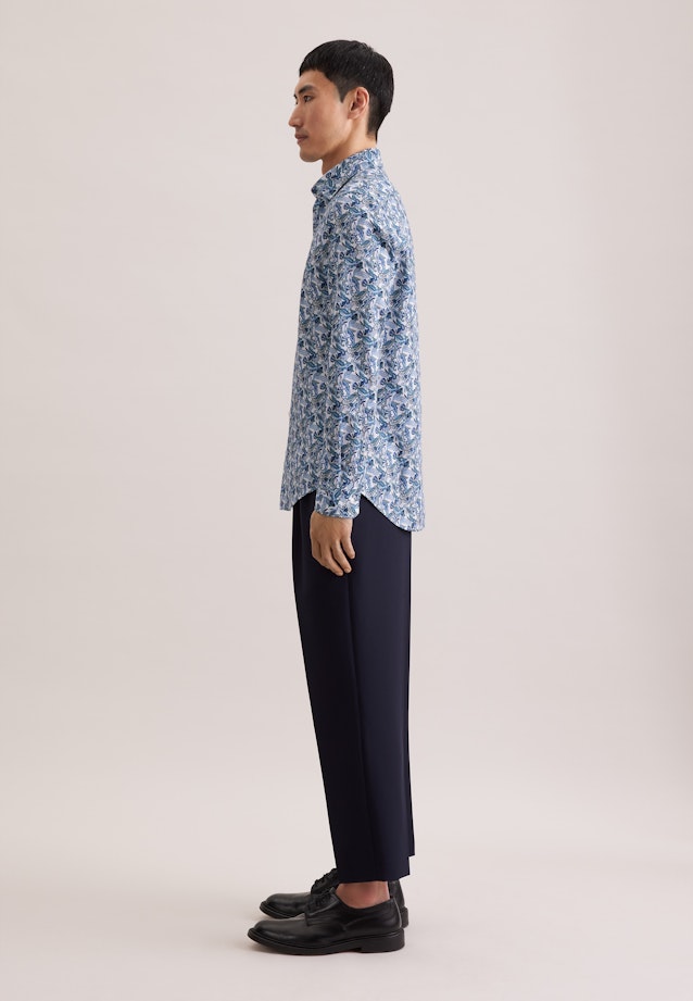 Slim Business shirt Print in Türkis |  Seidensticker Onlineshop