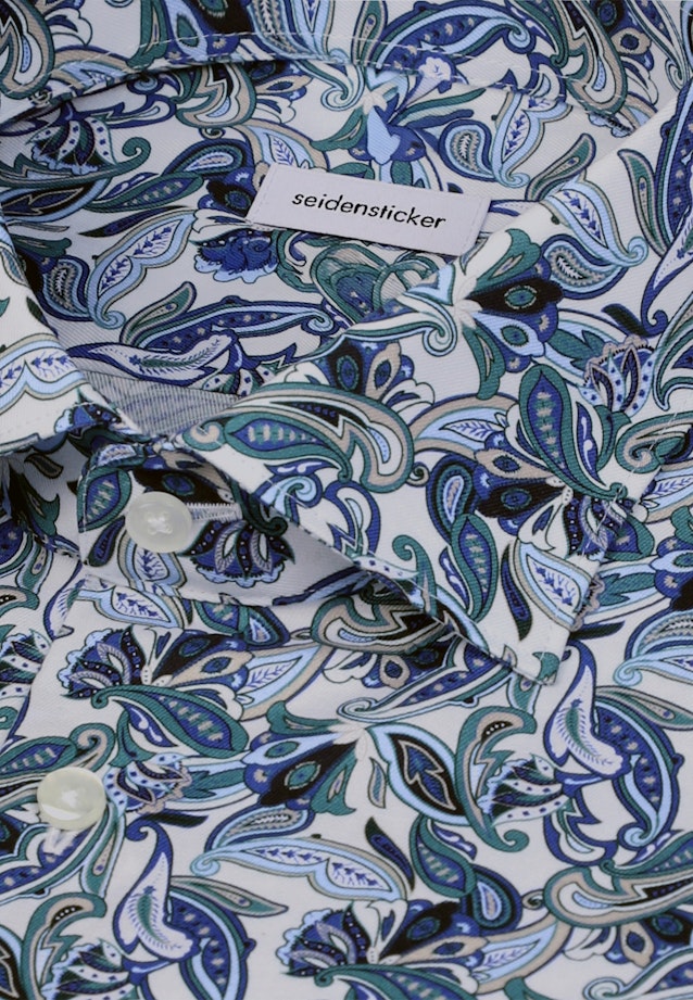 Slim Business shirt Print in Türkis |  Seidensticker Onlineshop