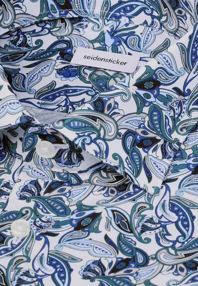Slim Business Hemd Druck in Türkis |  Seidensticker Onlineshop