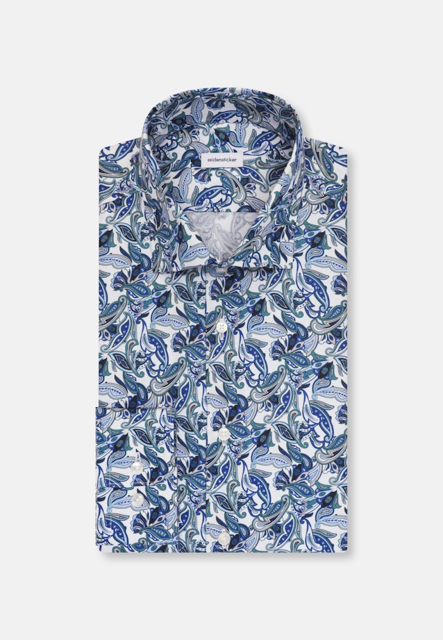 Slim Business shirt Print in Türkis |  Seidensticker Onlineshop