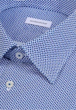 Shaped Business Hemd Druck in Mittelblau |  Seidensticker Onlineshop