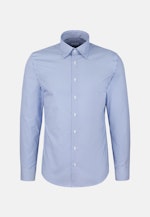 Shaped Business Hemd Druck in Mittelblau |  Seidensticker Onlineshop