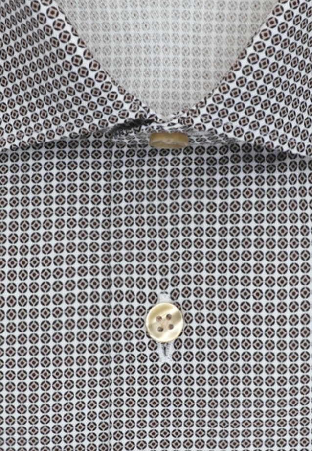 Shaped Business Hemd Druck in Beige |  Seidensticker Onlineshop