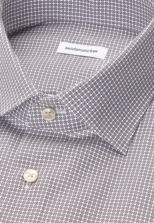 Comfort Business Hemd Druck in Beige |  Seidensticker Onlineshop