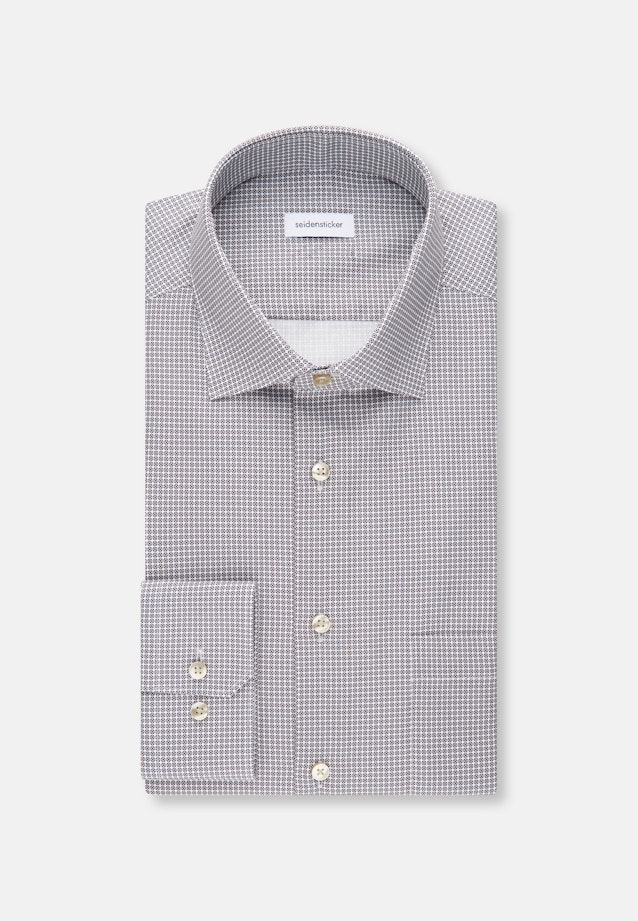 Comfort Business Hemd Druck in Beige |  Seidensticker Onlineshop