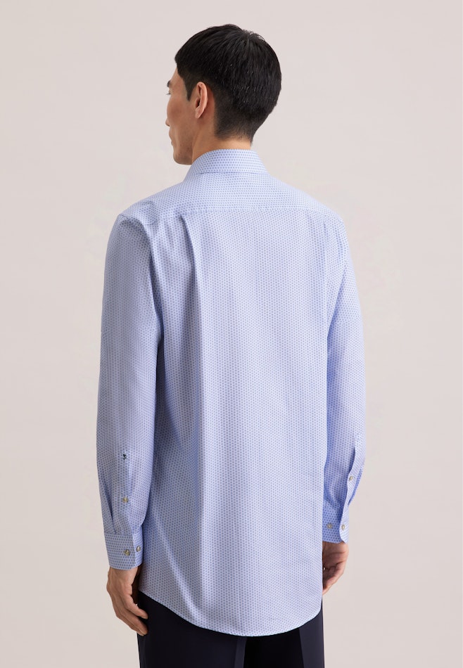 Regular Business shirt Print in Light Blue | Seidensticker online shop
