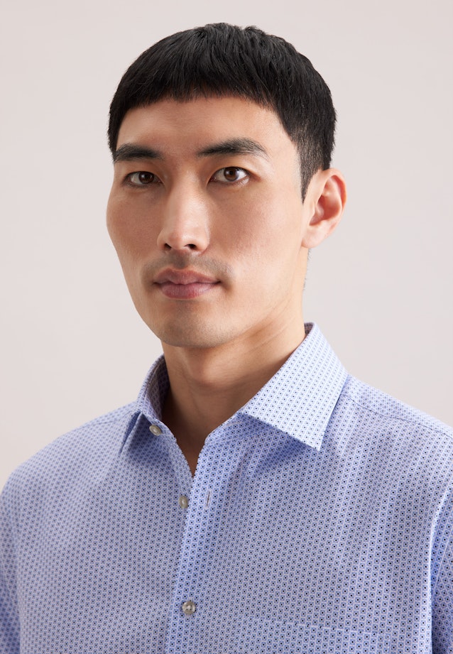 Regular Business Hemd Druck in Hellblau |  Seidensticker Onlineshop