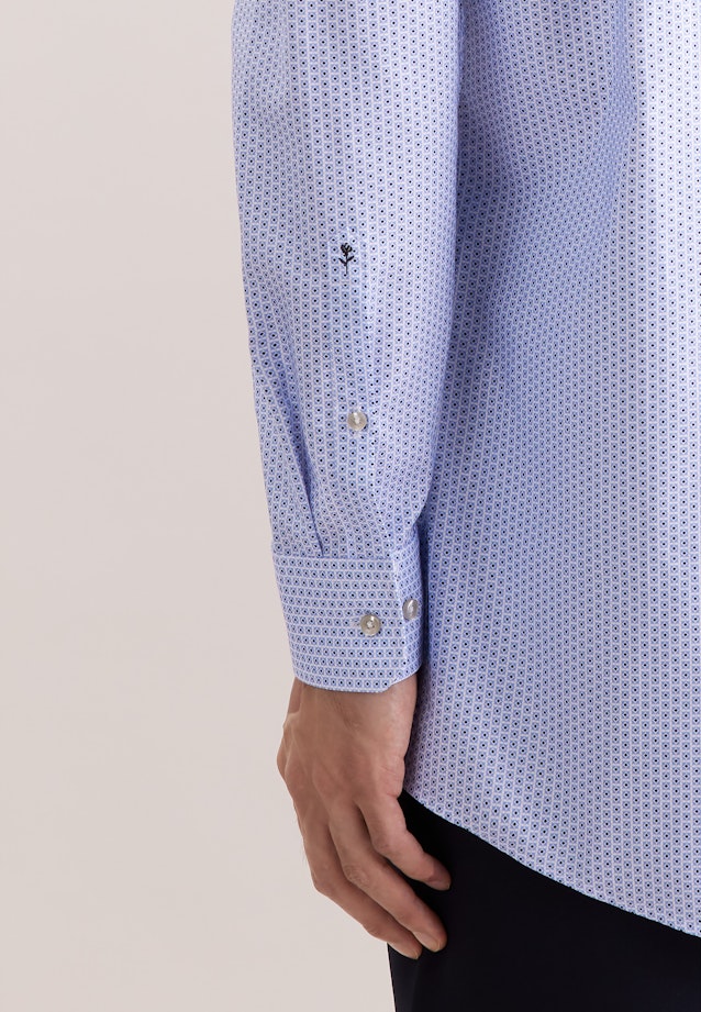 Regular Business Hemd Druck in Hellblau |  Seidensticker Onlineshop