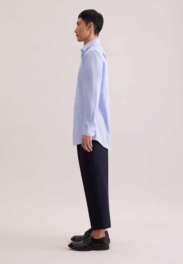 Regular Business Hemd Druck in Hellblau |  Seidensticker Onlineshop