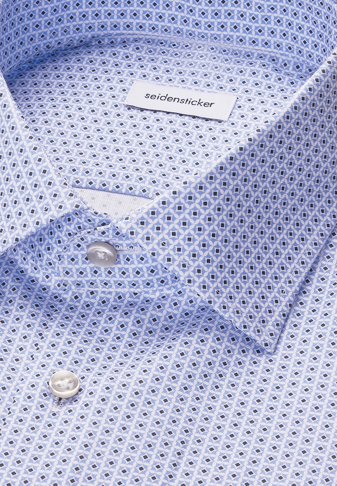 Regular Business Hemd Druck in Hellblau | Seidensticker Onlineshop