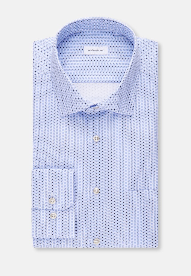 Regular Business Hemd Druck in Hellblau |  Seidensticker Onlineshop
