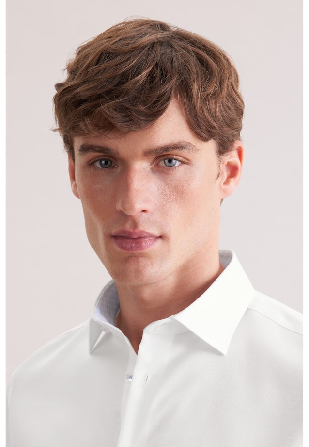 Shaped Business shirt Structure in Weiß |  Seidensticker Onlineshop