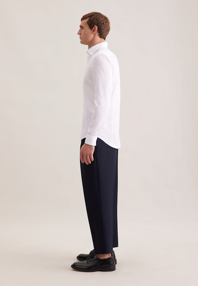 Shaped Business Hemd Struktur in Weiß |  Seidensticker Onlineshop