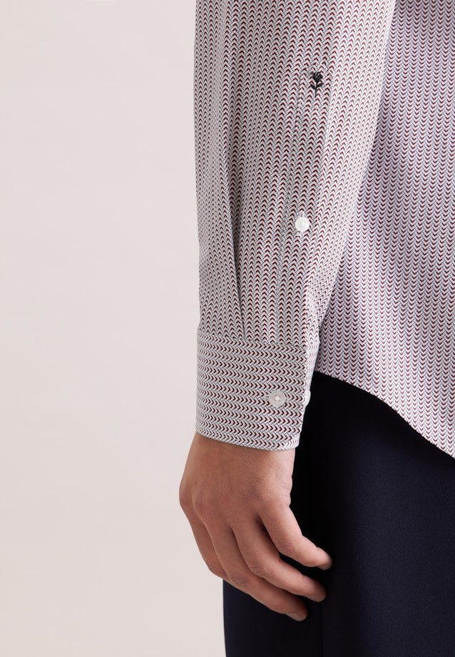 Shaped Business Hemd Druck in Rot |  Seidensticker Onlineshop