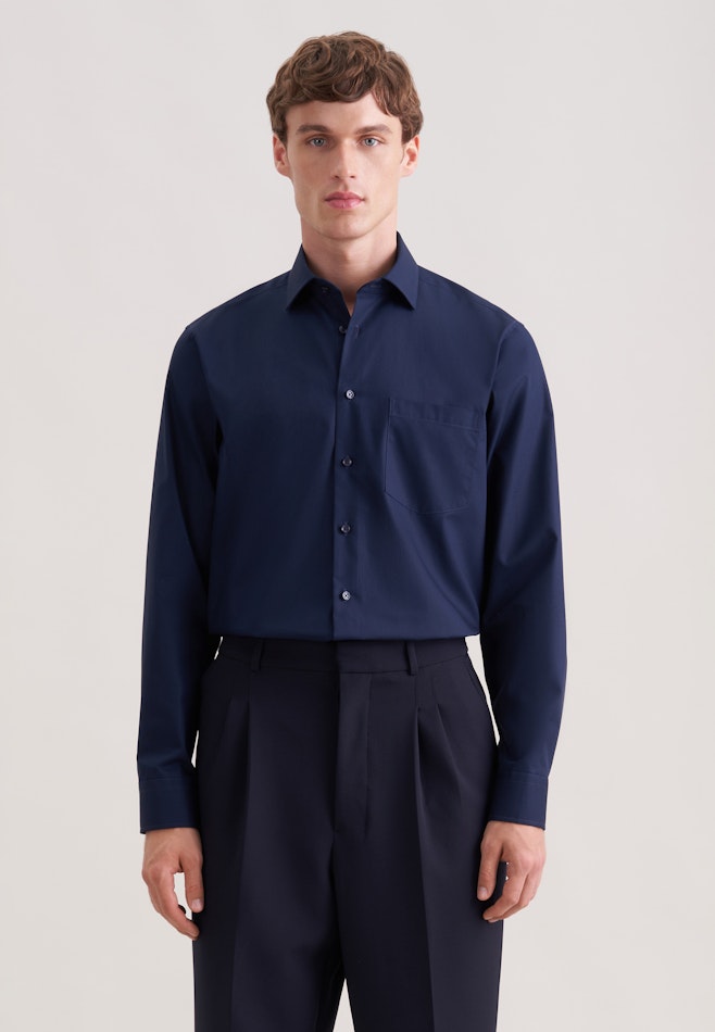 Regular Business Hemd Uni in Dunkelblau | Seidensticker Onlineshop