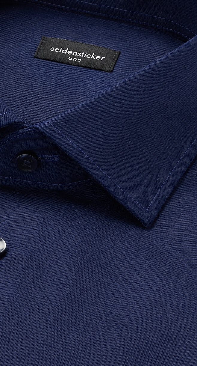 Regular Chemise d'affaires Uni dans Bleu Foncé | Boutique en ligne Seidensticker