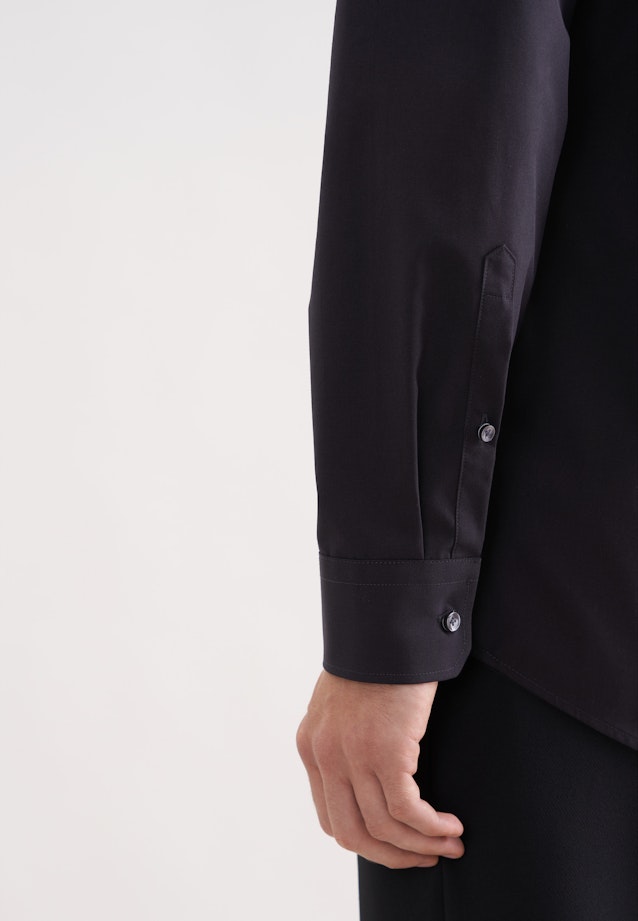 Regular Business Hemd Uni in Schwarz |  Seidensticker Onlineshop