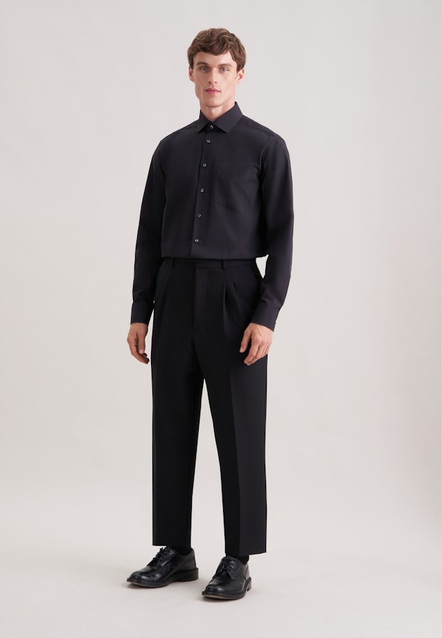 Regular Business Hemd Uni in Schwarz |  Seidensticker Onlineshop