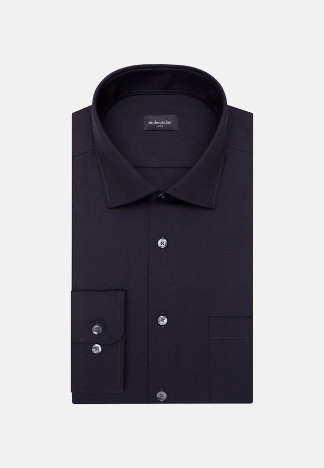Regular Chemise d'affaires Uni dans Noir | Boutique en ligne Seidensticker