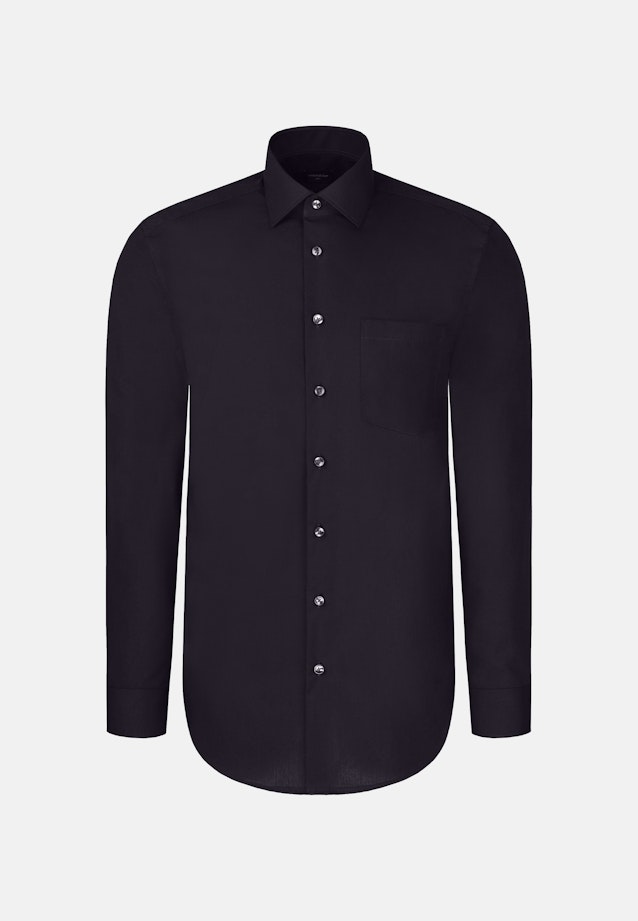 Regular Business Hemd Uni in Schwarz |  Seidensticker Onlineshop