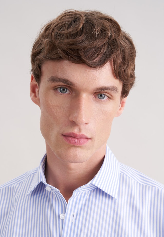 Regular Business Hemd Uni in Mittelblau |  Seidensticker Onlineshop