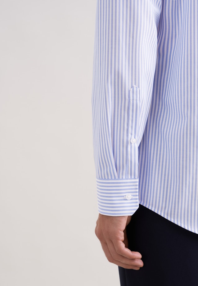 Regular Business Hemd Uni in Mittelblau |  Seidensticker Onlineshop