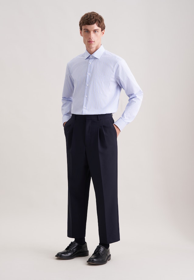 Regular Business Hemd Uni in Mittelblau |  Seidensticker Onlineshop