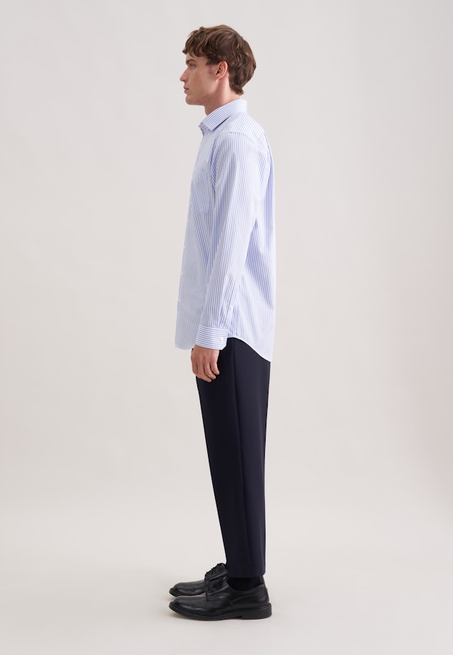 Regular Business Hemd Uni in Mittelblau |  Seidensticker Onlineshop