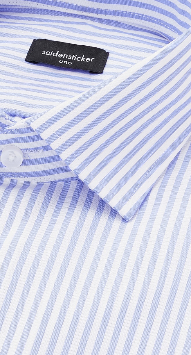 Regular Chemise d'affaires Uni dans Bleu Moyen | Boutique en ligne Seidensticker