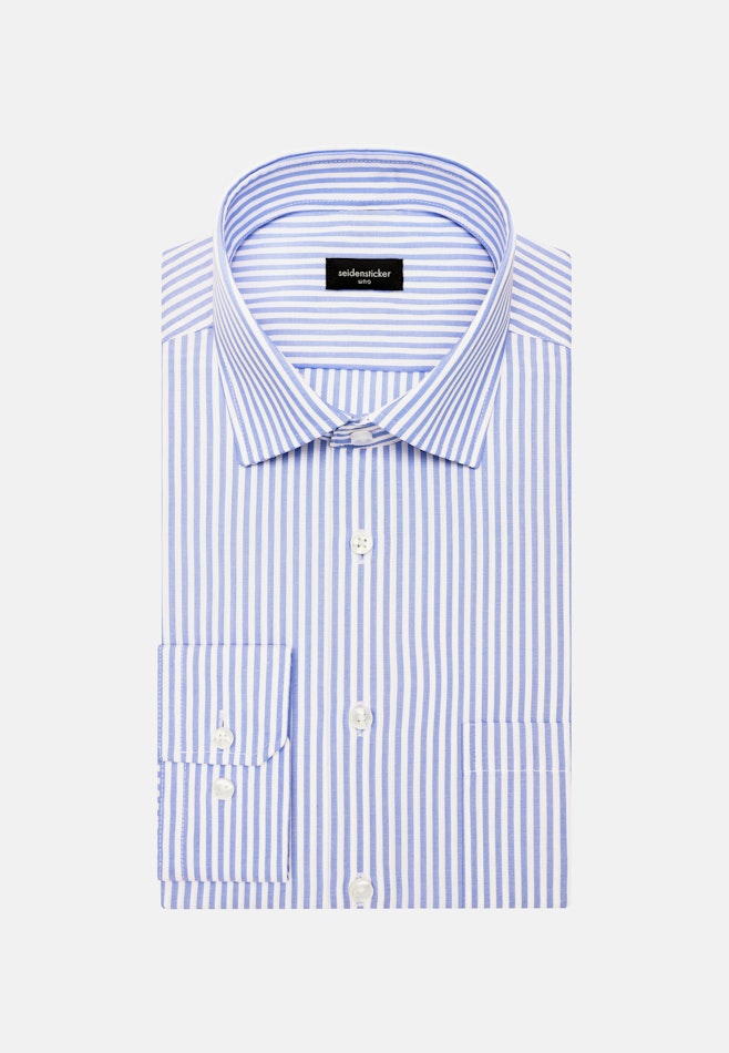 Regular Chemise d'affaires Uni dans Bleu Moyen | Boutique en ligne Seidensticker