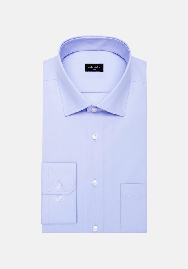 Regular Chemise d'affaires Uni dans Bleu Clair | Boutique en ligne Seidensticker