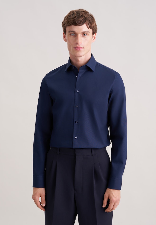Slim Business shirt Uni in Dunkelblau | Seidensticker online shop
