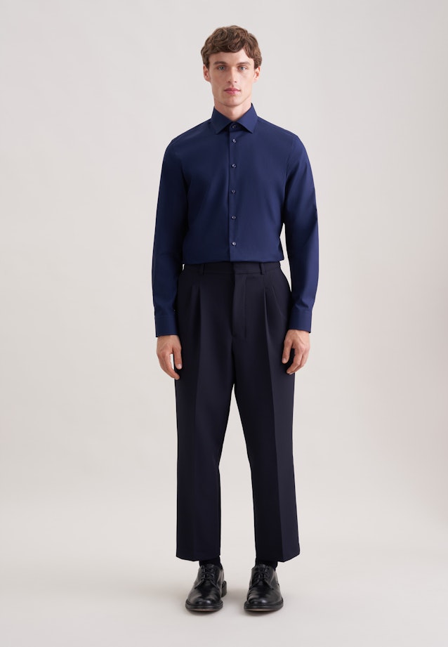 Slim Business Hemd Uni in Dunkelblau |  Seidensticker Onlineshop
