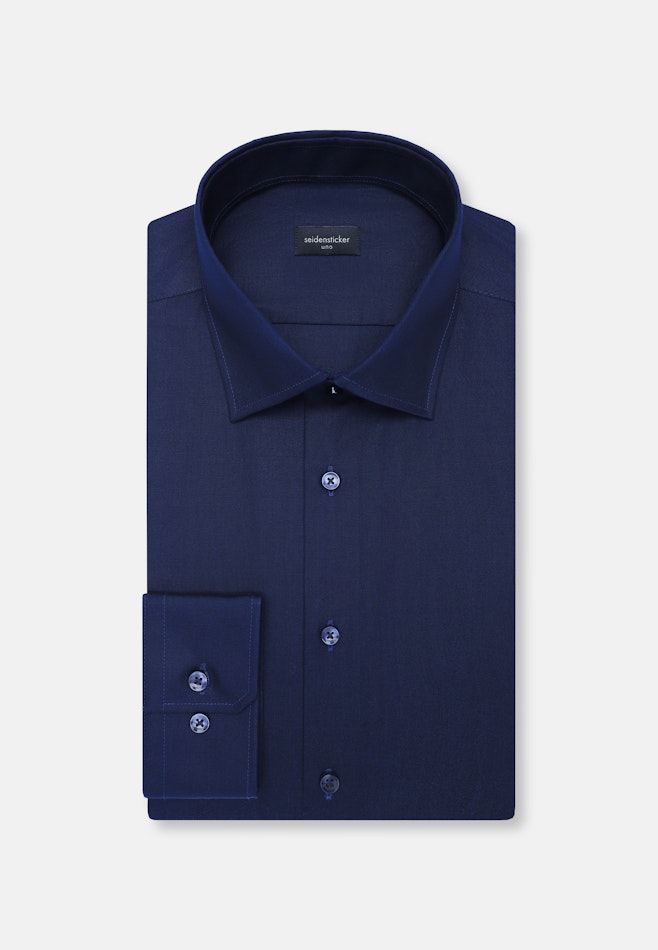 Slim Business Hemd Uni in Dunkelblau | Seidensticker Onlineshop