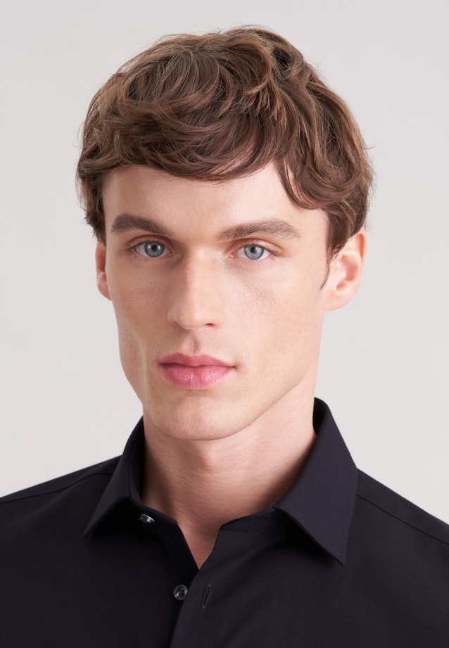 Slim Business Hemd Uni in Schwarz |  Seidensticker Onlineshop