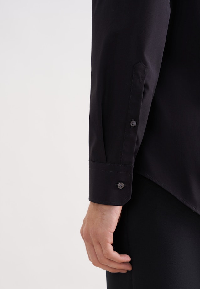 Slim Business Hemd Uni in Schwarz |  Seidensticker Onlineshop