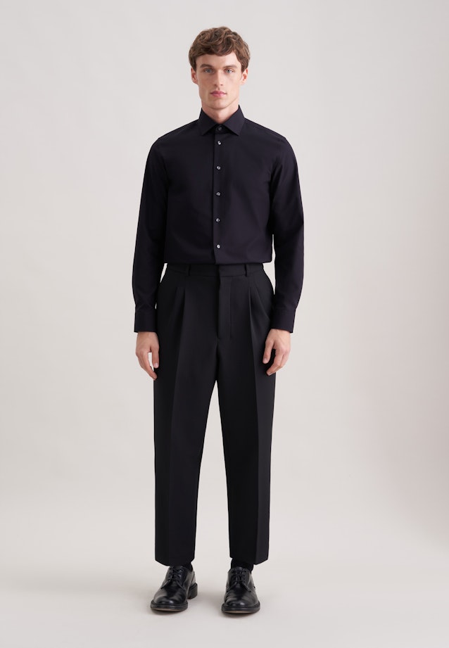 Slim Business Hemd Uni in Schwarz |  Seidensticker Onlineshop