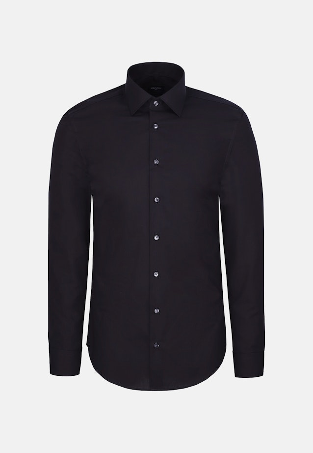Slim Business Hemd Uni in Schwarz |  Seidensticker Onlineshop