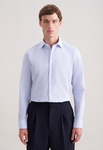 Slim Business shirt Uni in Mittelblau |  Seidensticker Onlineshop