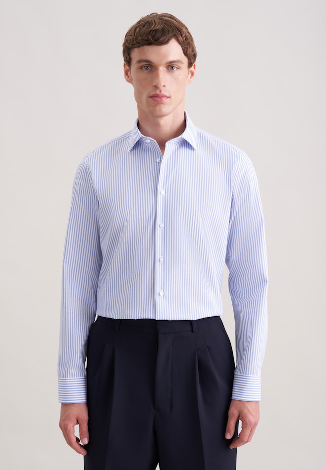 Slim Business Hemd Uni in Mittelblau | Seidensticker Onlineshop